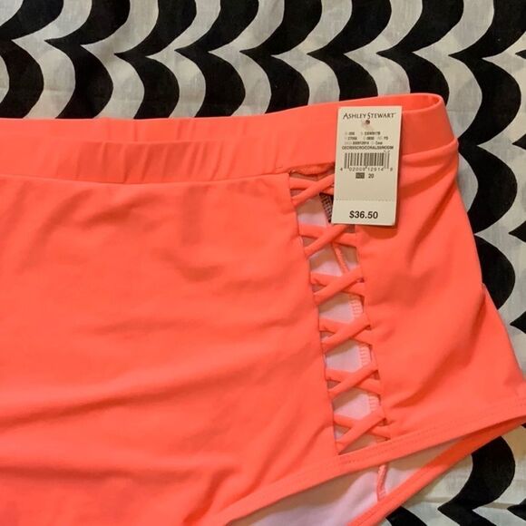 NWT Ashley Stewart CRISS CROSS HIGH WAIST BIKINI Sz 20 - Picture 4 of 7